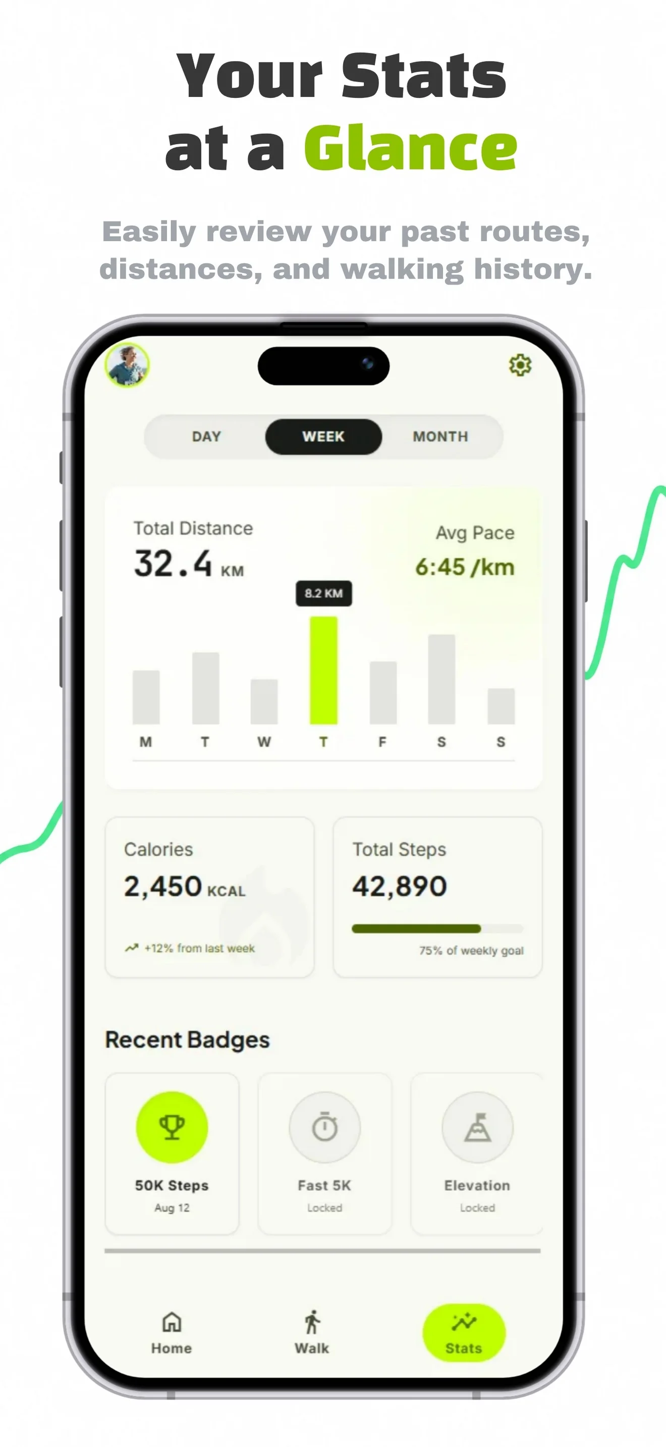 NaturePace – Walking & GPS Tracker App Template aperçu 5
